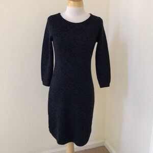 NWT! LOFT SP grey leopard print sweater dress.